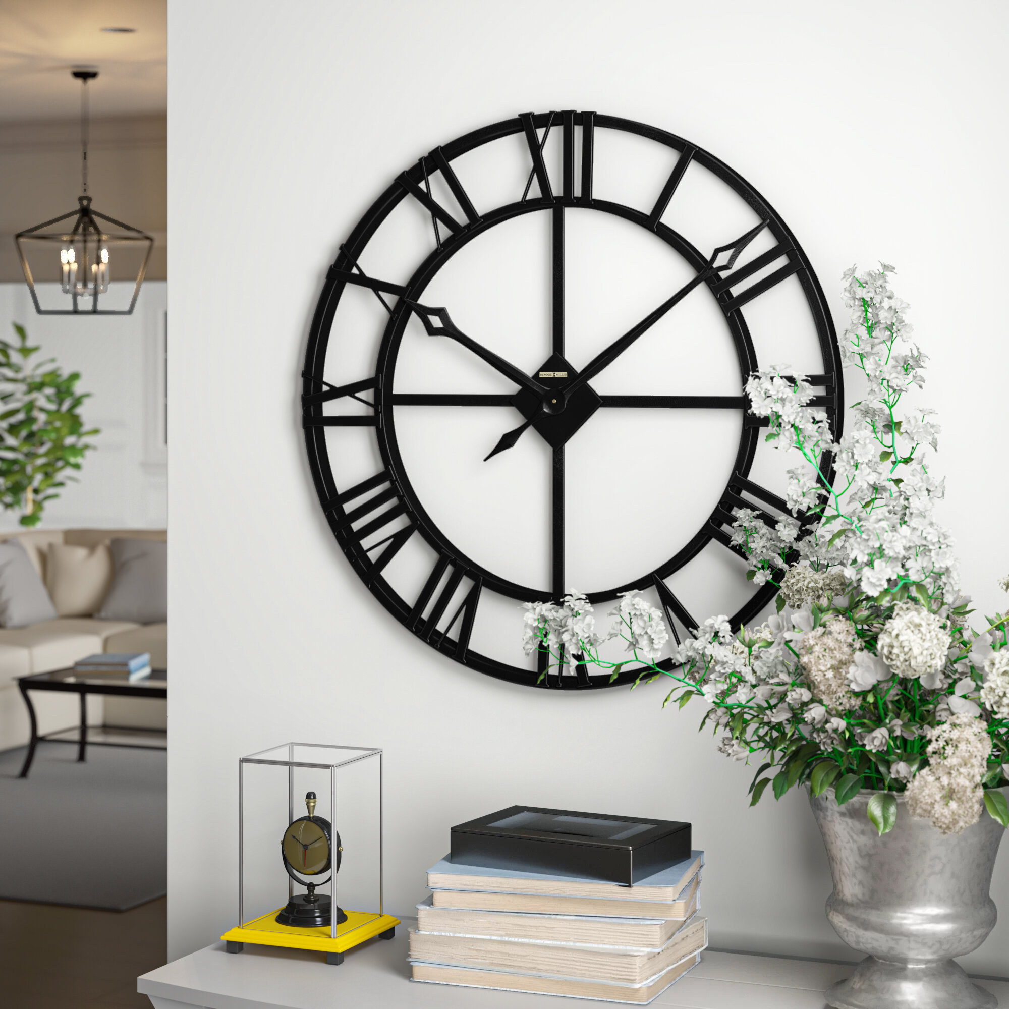 23 Classic Oversized Gallery Large Numerals Finest Made Heavy Metal Wall Clock Home Dcor Desk