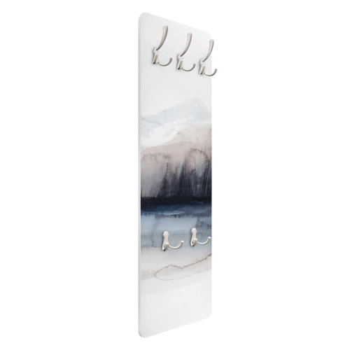 Lakeside with Mountains I Wall Mounted Coat Rack Symple Stuff