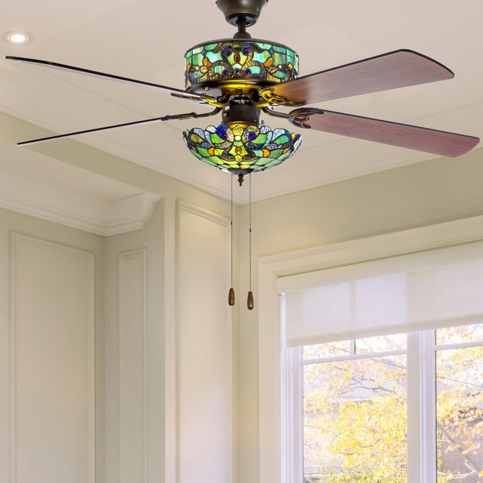 Astoria Grand 52 Nevels 5 Blade Ceiling Fan Light Kit Included