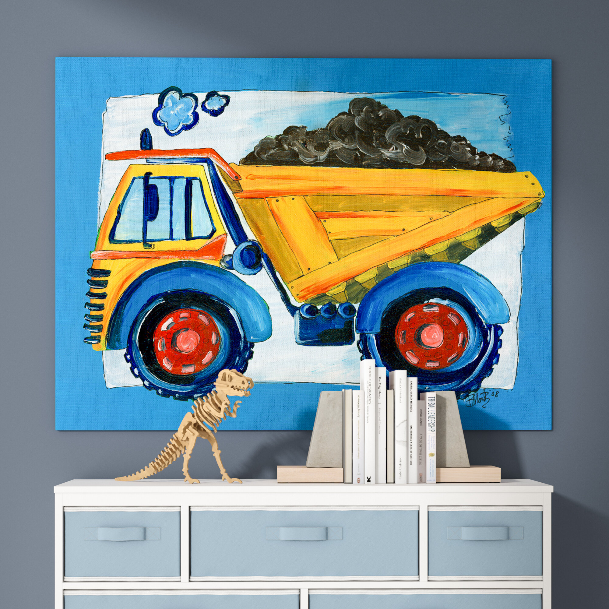 Zoomie Kids Heitz Dump Truck Graphic Art Reviews Wayfair