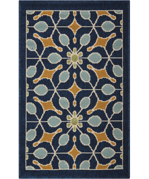 Stebbins Navy Indoor/Outdoor Area Rug by Charlton Home