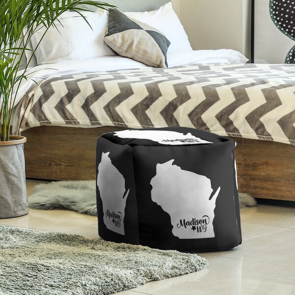 Madison Wisconsin Cube Ottoman By East Urban Home
