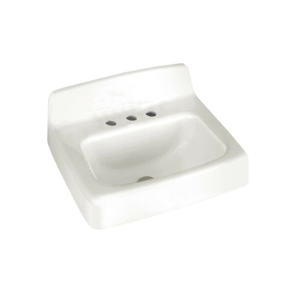 Regalyn Ceramic 19 Wall Mount Bathroom Sink with Overflow by American Standard