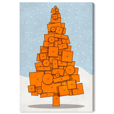 Fashion and Glam Orange Christmas Lifestyle - Wrapped Canvas Graphic Art Print The Holiday Aisle® Size: 24