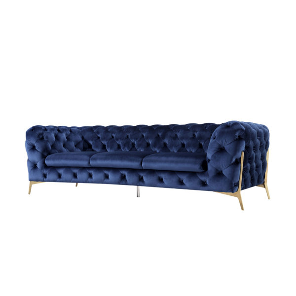 Randal Modern Dark Blue Sofa By Everly Quinn Find