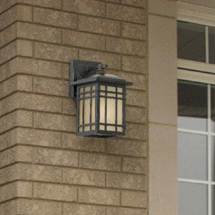 Best Woodard Rustic 1-Light Linen Glass Outdoor Wall Lantern By Three Posts Outdoor Lighting Woodard Rustic 1-Light Linen Glass Outdoor Wall Lantern By Three Posts Outdoor Lighting