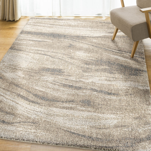 Orren Ellis Shellenbarger Abstract Ivory Area Rug & Reviews | Wayfair