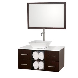 Abba 36 Single Bathroom Vanity Set with Mirror