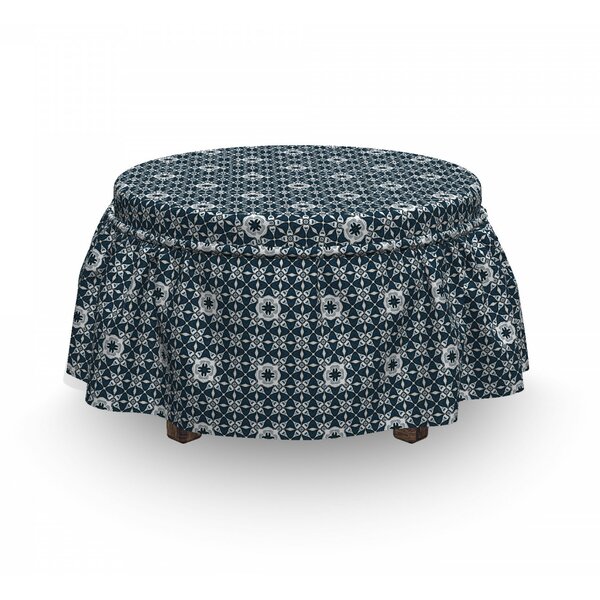 Azulejo Mosaic Tile Ottoman Slipcover (Set Of 2) By East Urban Home