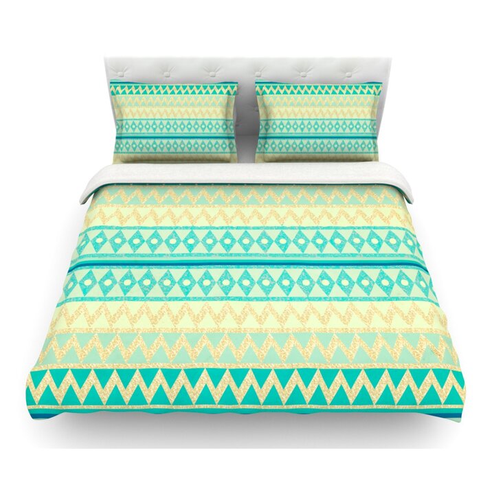 East Urban Home Glitter Chevron By Nika Martinez Featherweight