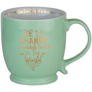 Be The Change Footed Latte Mug