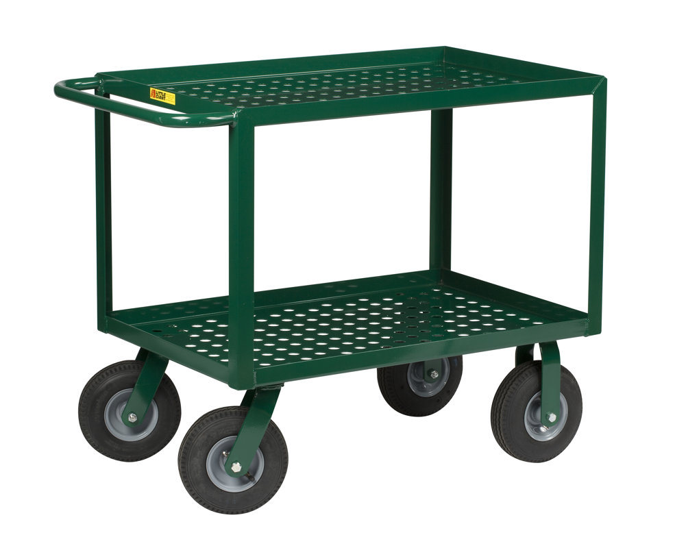 Little Giant USA 41.5" Perforated Deck Utility Cart with Pneumatic CushionLoad Wheels & Reviews