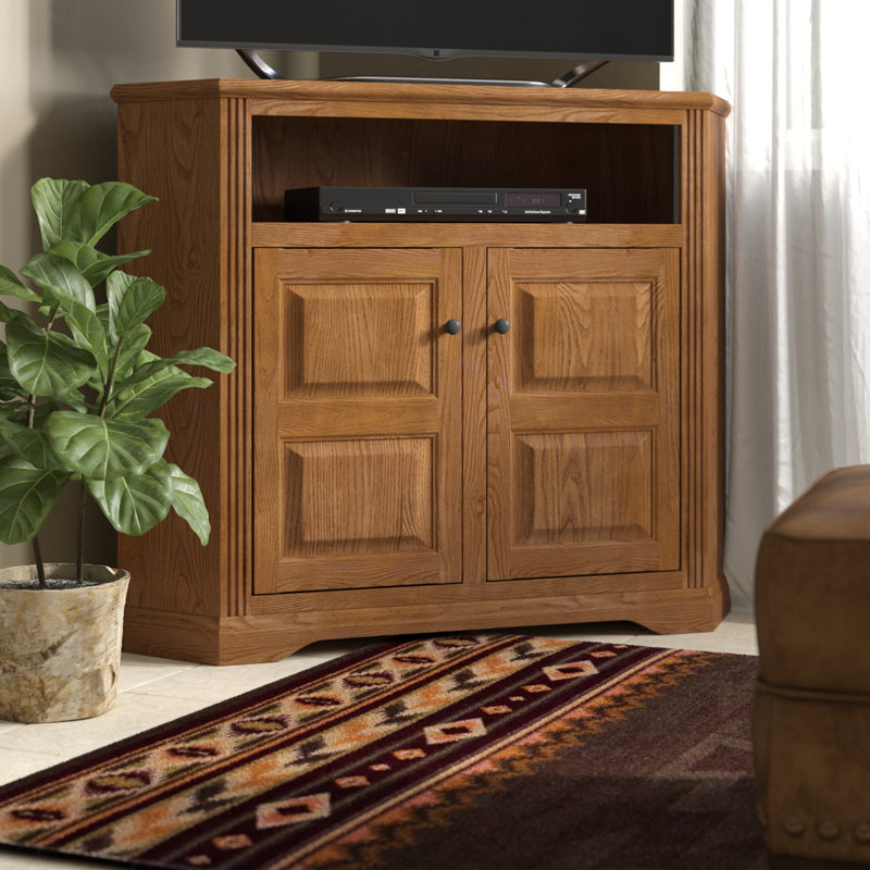 Loon Peak Glastonbury Solid Wood Corner Tv Stand For Tvs Up To 55 Reviews Wayfair