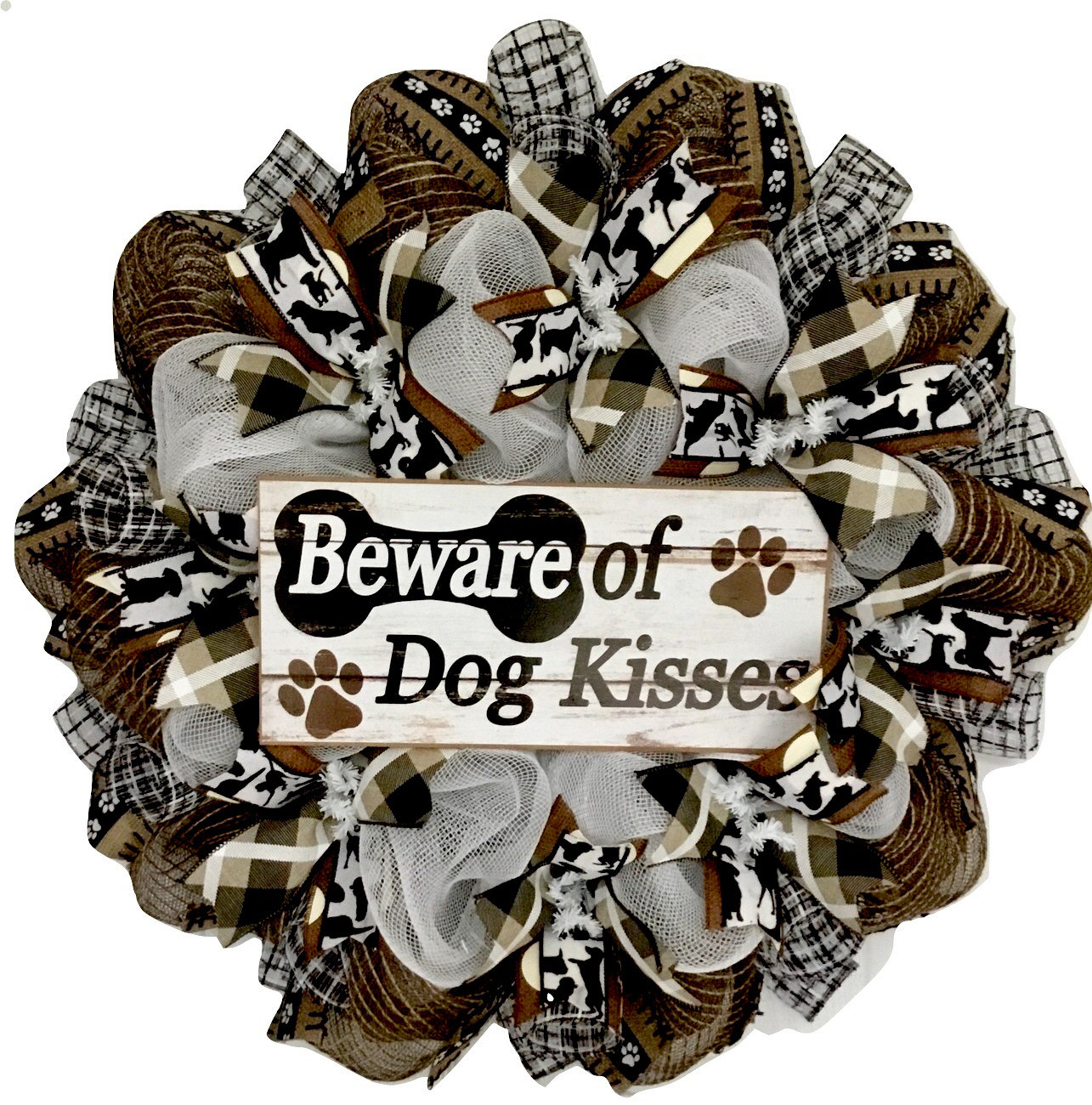 beware of dog kisses sign