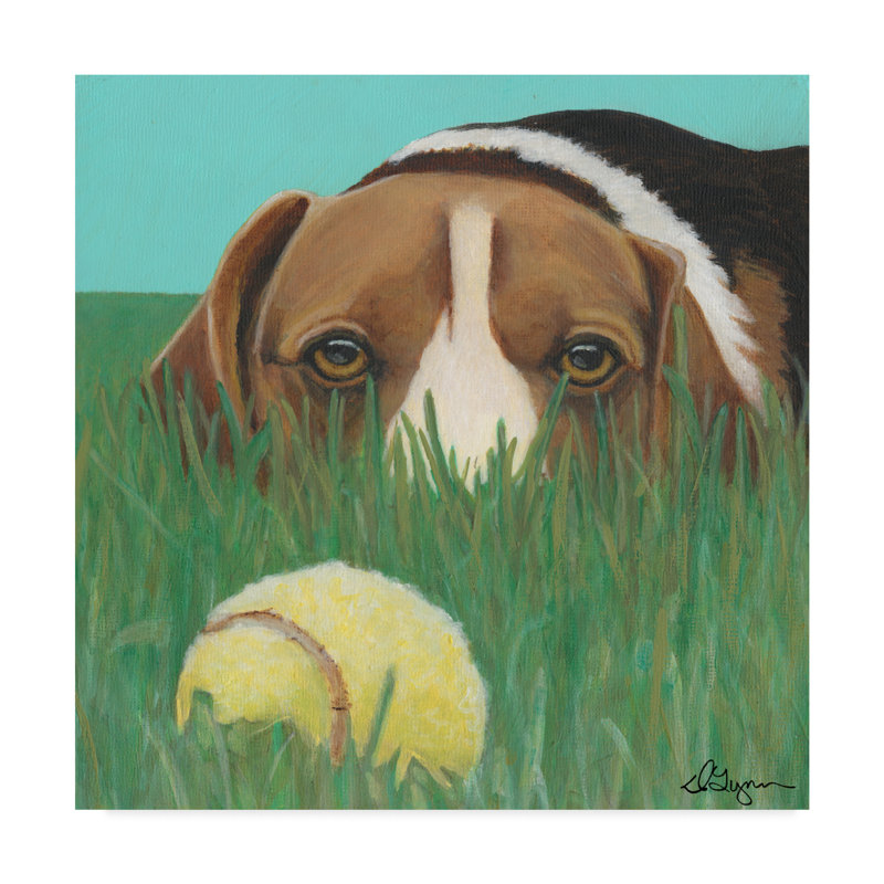 Ebern Designs Dogs Sunny Acrylic Painting Print On Wrapped