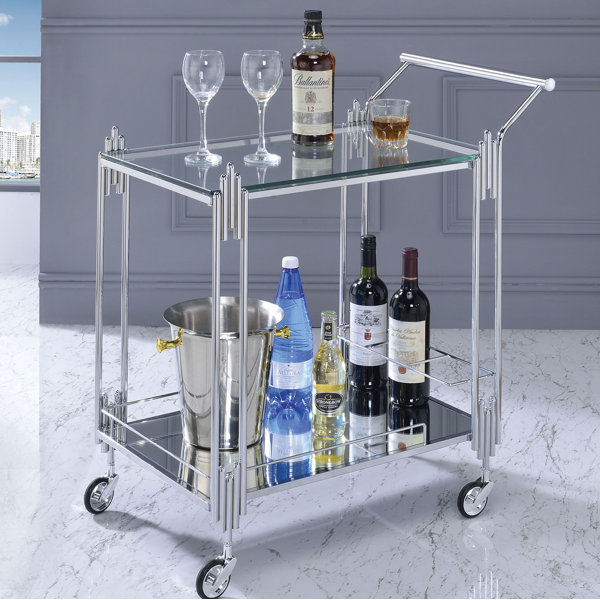 Burleson Bar Cart By Everly Quinn Discount