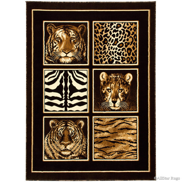 Hand-Woven Black/Brown Area Rug by AllStar Rugs