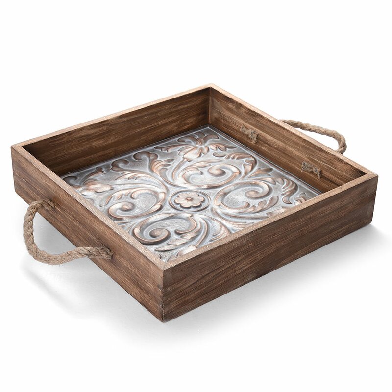 metal ottoman tray