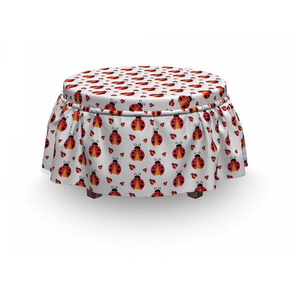 Flat Insects Ottoman Slipcover (Set Of 2) By East Urban Home