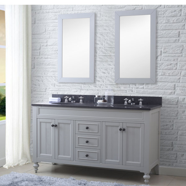 Cabery 60 Double Bathroom Vanity Set with Mirror by Darby Home Co