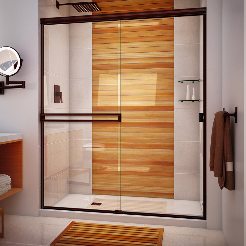 Arizona Shower Door 66 X 70 Bypass Semi Frameless Shower Door Wayfair