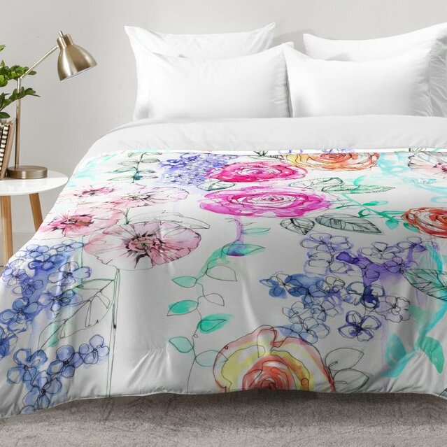 East Urban Home Pastel Rose Garden Comforter Set Wayfair