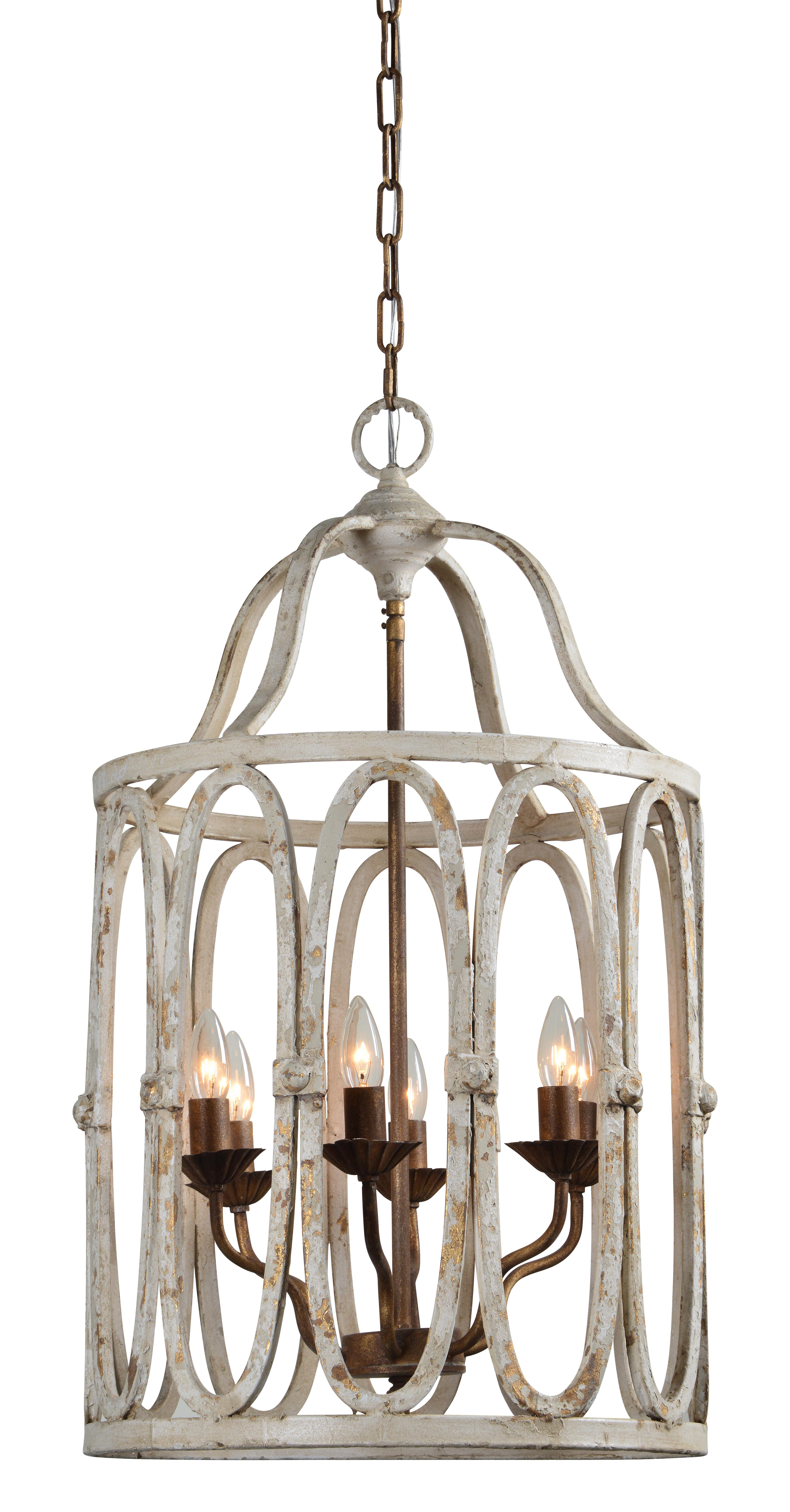Gracie Oaks Grandfield 6 Light Lantern Cylinder Chandelier Gracie Oaks Grandfield 6 Light