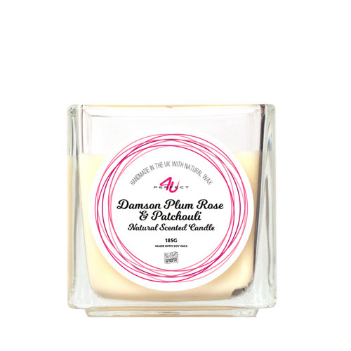 Damson Plum Rose and Patchouli Scented Jar Candle Symple Stuff