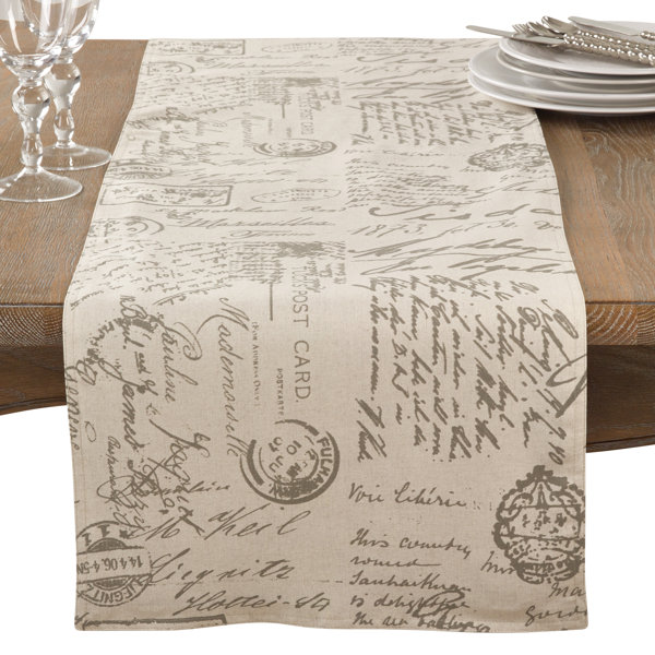 Noren Printed Scribed Table Runner by One Allium Way