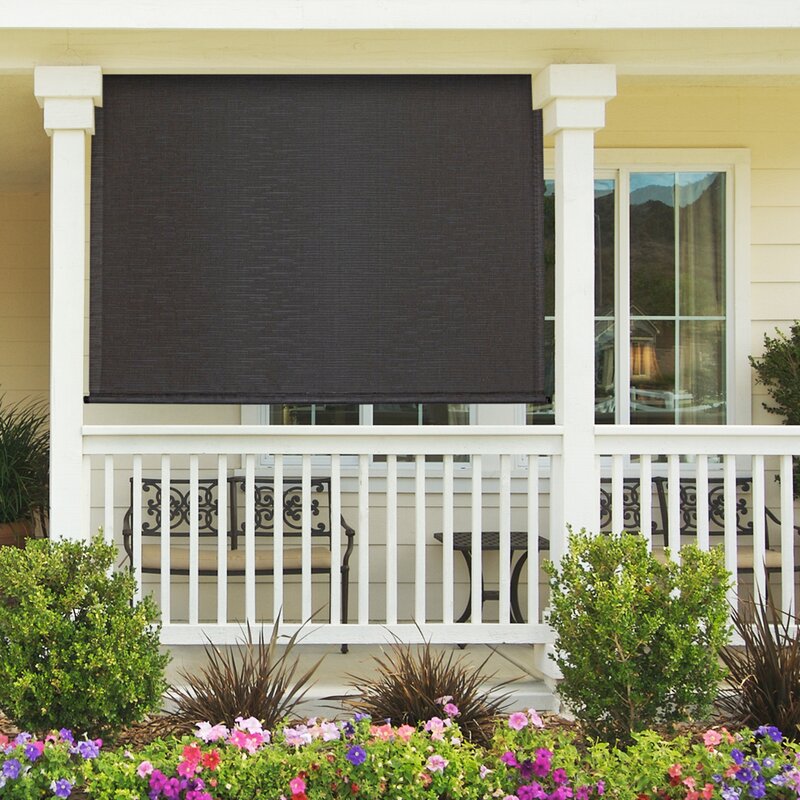 Symple Stuff Heavy Duty Semi-Sheer Outdoor Roller Shade & Reviews | Wayfair