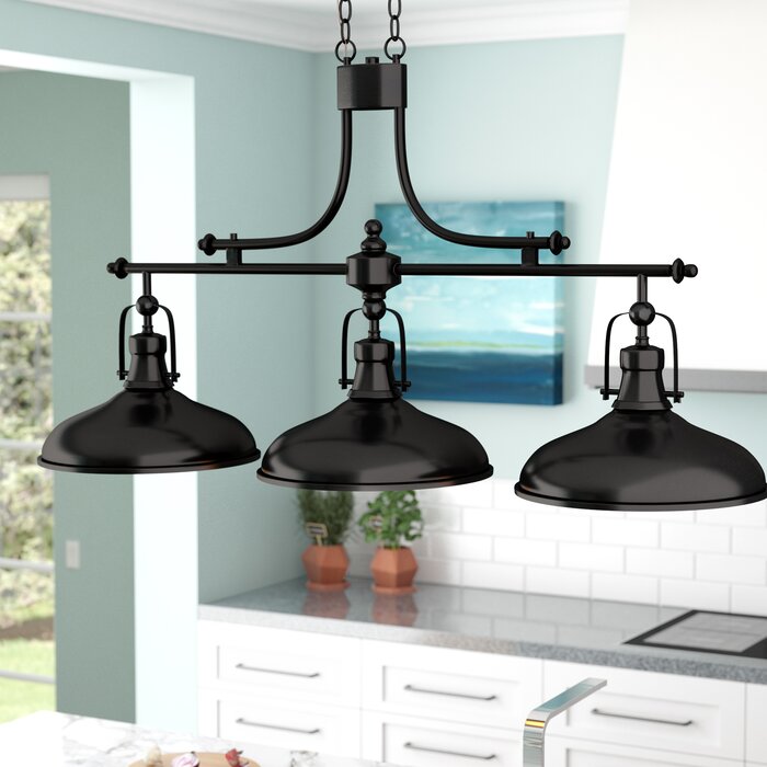 Martinique 3 Light Kitchen Island Dome Pendant