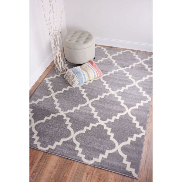 Ozzie Lattice Gray Area Rug by The Twillery Co.