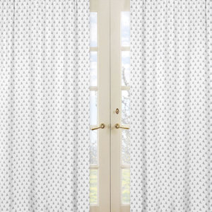 Mod Arrow Geometric Semi-Sheer Rod pocket Curtain Panels (Set of 2)