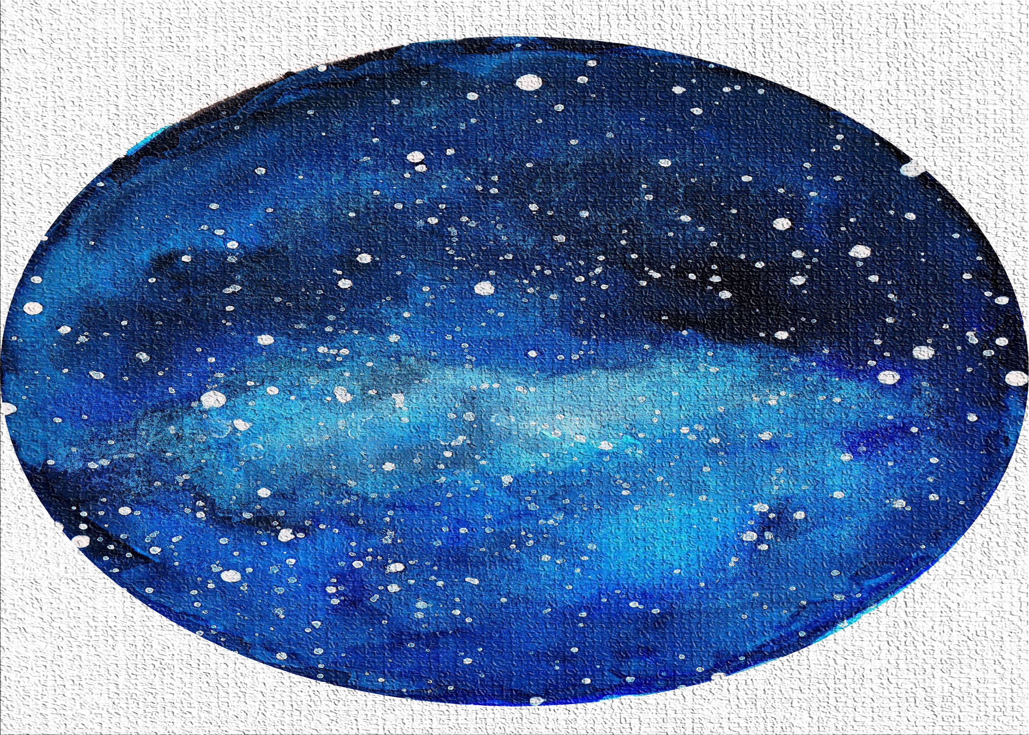 East Urban Home Watercolor Navy Area Rug Wayfair