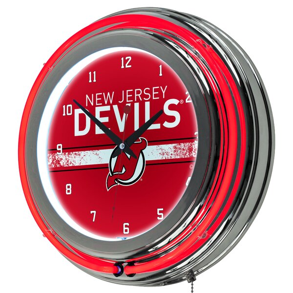 NHL Neon 14.5 Wall Clock by Trademark Global