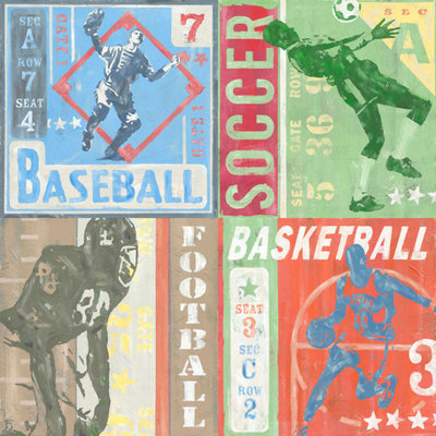 Game Tickets  Team Sports Framed Vintage Advertisement GreenBox Art