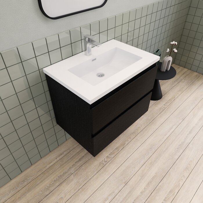 Ivy Bronx 30 Inch Single Sink Floating Modern Bathroom Vanity | Wayfair