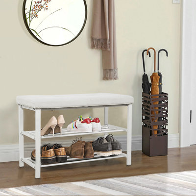 Nets Shoe Storage Bench 17 Stories Finish Beige
