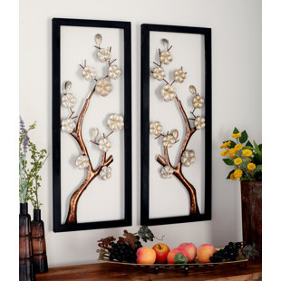 2 Piece Metal Wall Decor Set Wayfair 2 Piece Metal Wall Décor Set