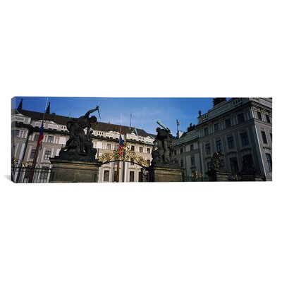 Panoramic Low Angle View of a Church, St. Nicholas's Church, Old Town Square, Prague, Czech Republic - Wrapped Canvas Print Ebern Designs Size: 16