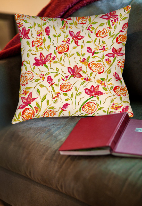 Manual Woodworkers & Weavers Julia's Fancy Printed Throw Pillow