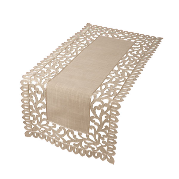 Burnard Embroidered Cutwork Table Runner by One Allium Way