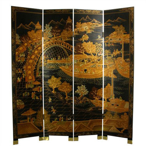 72" x 64" Ching Ming Festival 4 Panel Room Divider