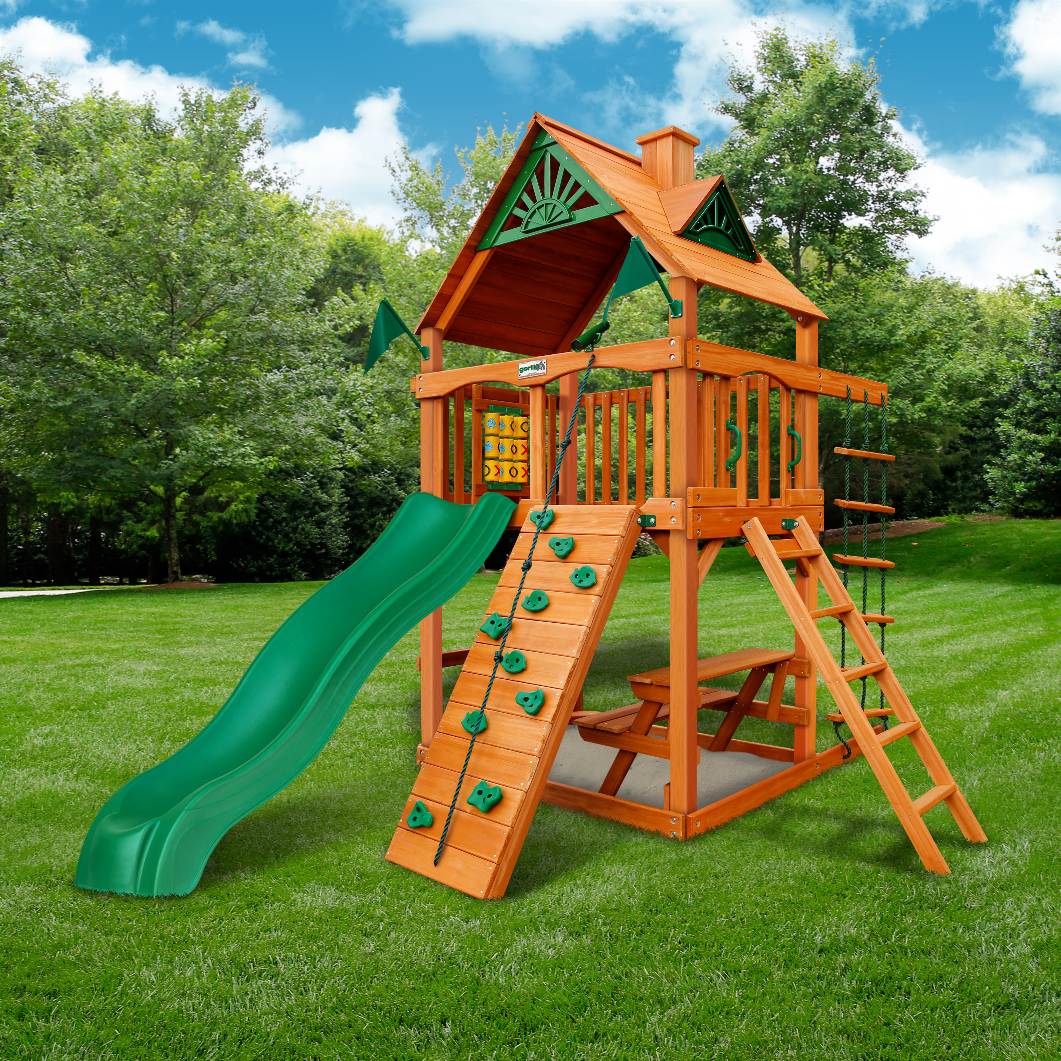 Gorilla Playsets Chateau Tower Swing 