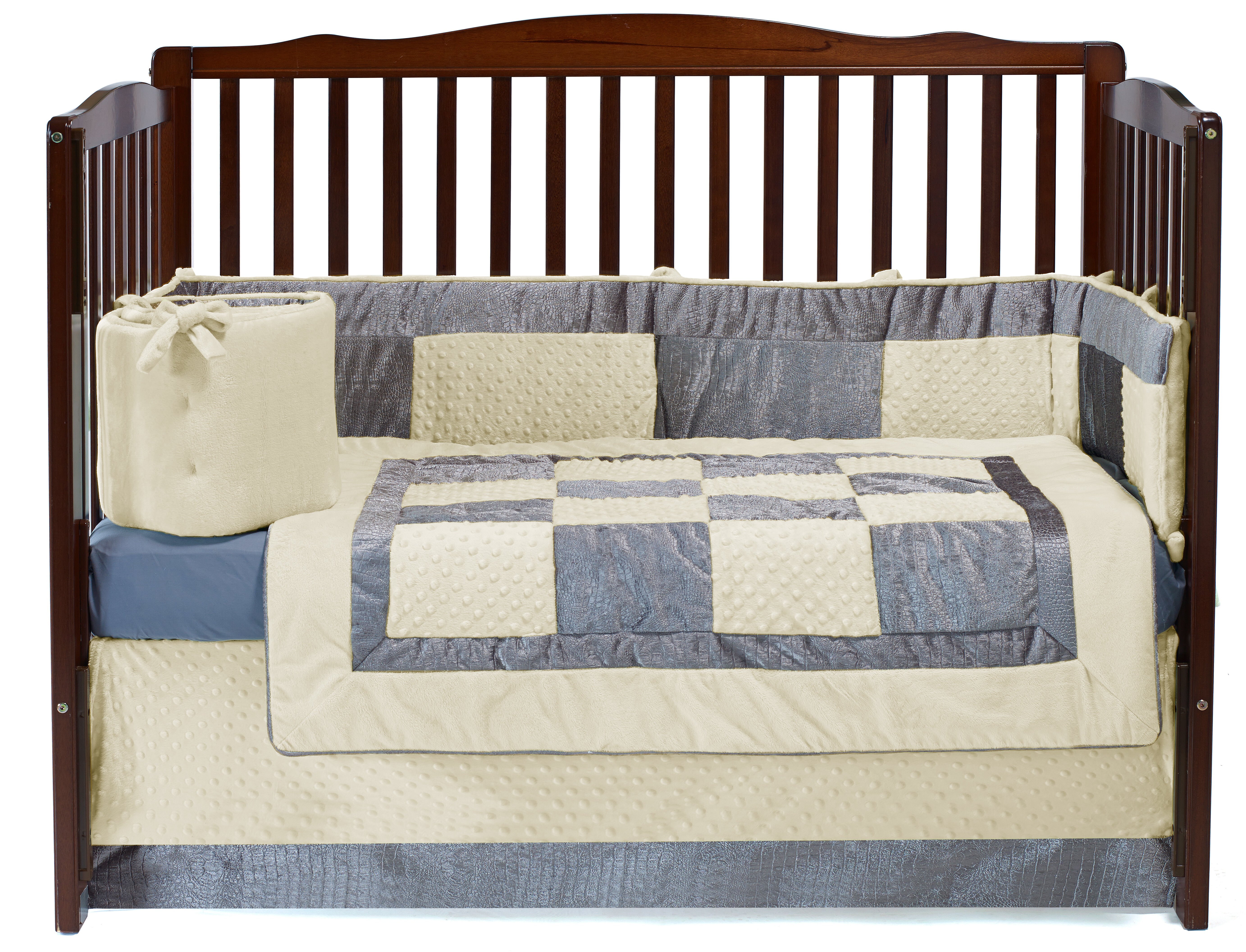 beige crib bedding