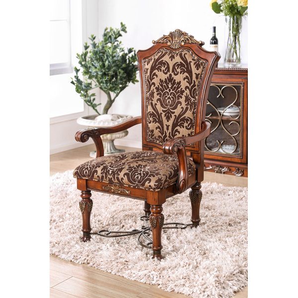 Astoria Grand Enprise Upholstered Queen Anne Back Arm Chair In Light Brown Wayfair