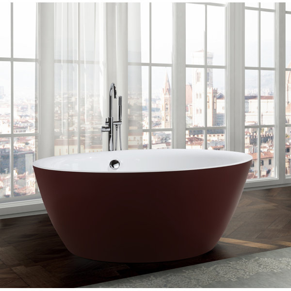 Pescara 59.1 x 59.1 Freestanding Soaking Bathtub by Bellaterra Home