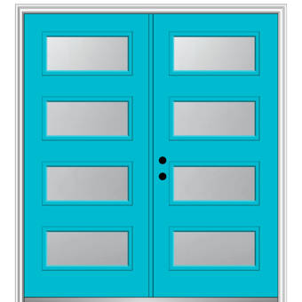Verona Home Design Spotlight Frosted Smooth Fiberglass Prehung