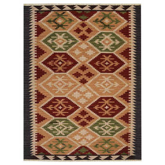 Union Rustic Manns Geometric Handmade Wool Multicolor Area Rug Reviews Wayfair
