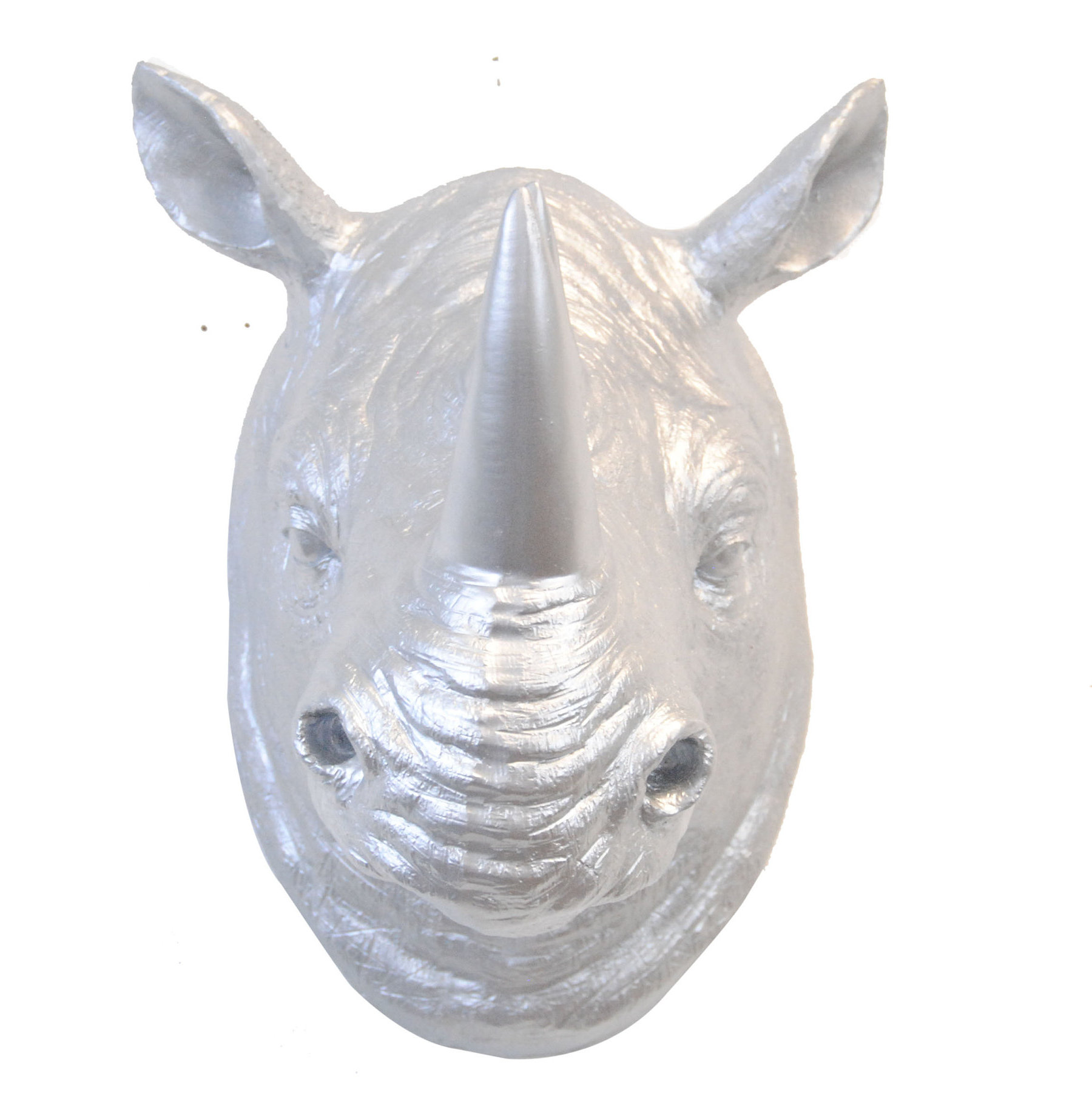 Harriet Bee Faux Taxidermy Rhino Head Wall Décor Wayfair
